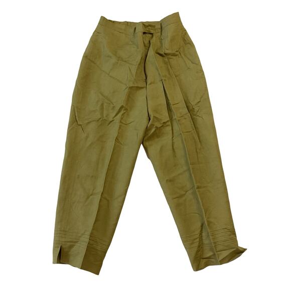 Larry Levine Linen Blend Ankle Pants - Picture 1 of 4